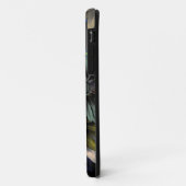 青及びオレンジの花柄 Case-Mate iPhoneケース (裏面/左)