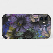 青及びオレンジの花柄 Case-Mate iPhoneケース (裏面(横))