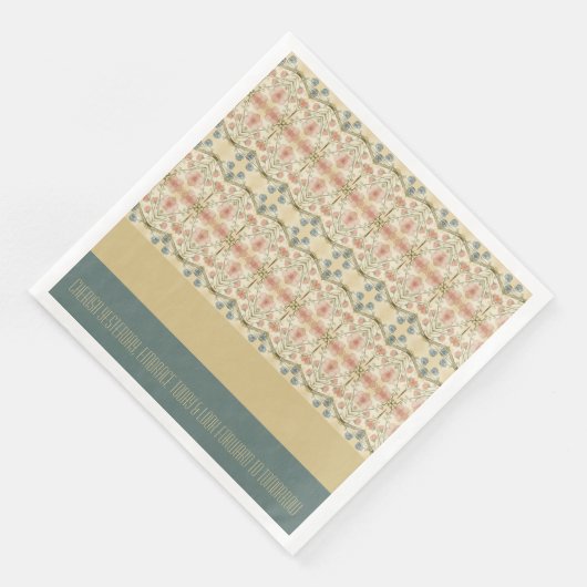 青及びクリーム入り花柄 (コーナー)