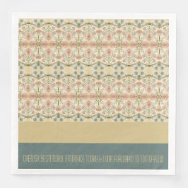 青及びクリーム入り花柄