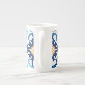 青及びブラウンミルクジュグ ボーンチャイナマグカップ (裏面)