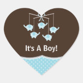 青及びブラウン象の可動装置は感謝していしています ハートシール (正面)