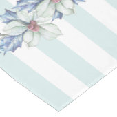 青及びホワイトクリスマスのテーブルのランナー ショートテーブルランナー (コーナー)