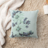 青及びホワイトクリスマスの装飾用クッション クッション (ブランケット)