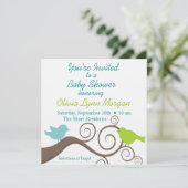 青及びライムの枝の鳥 招待状 (スタンド正面)