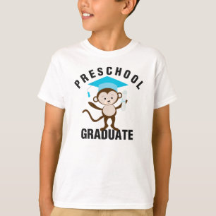 青及び木炭 幼稚園の卒業生のティー Tシャツ