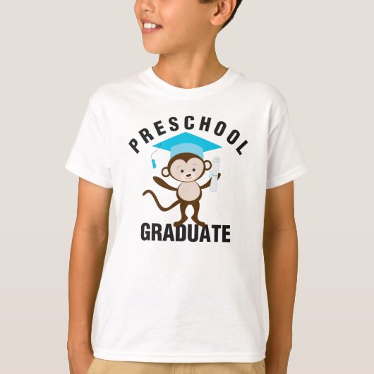 青及び木炭|幼稚園の卒業生のティー Tシャツ (正面)