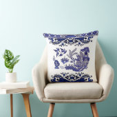 青及び白い中国の青いヤナギのデザイン クッション (椅子)