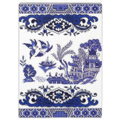 青及び白い中国の青いヤナギのデザイン クリップボード (裏面)