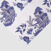 青及び白い中国の青いヤナギのデザイン 薄葉紙 (詳細)