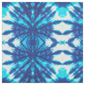 青及び白い絞り染め ファブリック (見本)