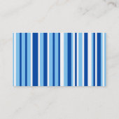 青及び白のストライプ; かわいい 名刺 (裏面)