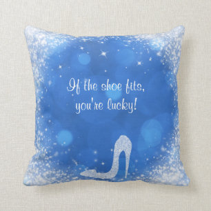 青及び白の輝きの魅力のハイヒールの靴 クッション