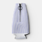 青及び白ピンストライプ缶又はボトル ボトルクーラー (裏面)