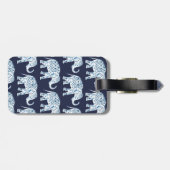 青及び白蓮教のボヘミア象及び名前 ラゲッジタグ (裏面横)