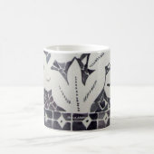 青及び白 コーヒーマグカップ (中央)