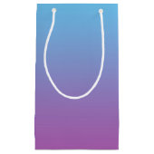 青及び紫色のグラデーション スモールペーパーバッグ (正面)