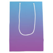 青及び紫色のグラデーション ミディアムペーパーバッグ (裏面)