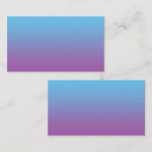 青及び紫色のグラデーション 名刺 (正面/裏面)