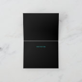 青及び紫色のマスクの仮面舞踏会のサンキューカード サンキューカード (内部)