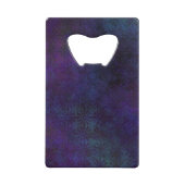 青及び紫色の抽象芸術、デジタル汚い芸術 クレジットカード栓抜き (正面)