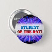 青及び紫色ライン破烈パターン 缶バッジ (正面&裏面)