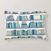 青及び紫色リバーシブルのクッションを予約します アクセントクッション (正面)