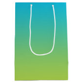青及び緑のグラデーション ミディアムペーパーバッグ (裏面)