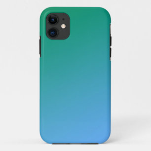 青及び緑のグラデーション iPhone 11 ケース