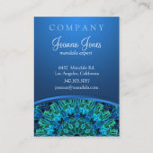 青及び緑の宝石の曼荼羅 名刺 (裏面)