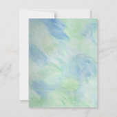 青及び緑の水彩画の葬式|の告別式 招待状 (裏面)