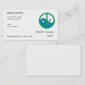 青及び緑の陰陽 名刺 (正面/裏面)