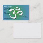青及び緑OMの記号の名刺 名刺 (正面/裏面)