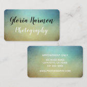 青及び芸術的なタンの勾配 名刺 (正面/裏面)