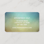 青及び芸術的なタンの勾配 名刺 (裏面)