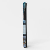 青及び褐色の花柄 Case-Mate iPhoneケース (裏面/左)