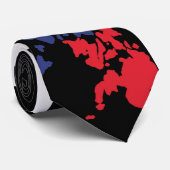 青及び赤いフィリピンの地図 ネクタイ (ロール)