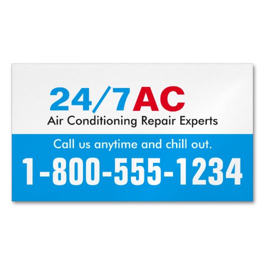 青及び赤い数メモ マグネット名刺 (正面)