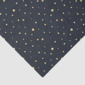 青及び金ゴールドのクリスマスの星のティッシュペーパー 薄葉紙 (詳細)