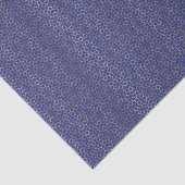 青及び金ゴールドの星のアラベスクパターン 薄葉紙 (詳細)