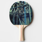 青及び銀の足場 卓球ラケット (裏面)