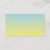 青及び黄色のグラデーション 名刺 (裏面)