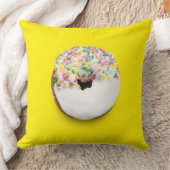 青及び黄色の正方形はドーナツ枕を振りかけます クッション (ブランケット)