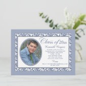 青反射フォト招待状 招待状 (スタンド正面)