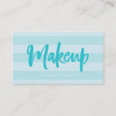 青名門私立校風のいストライプブラシスクリプトの構成 名刺 (正面)