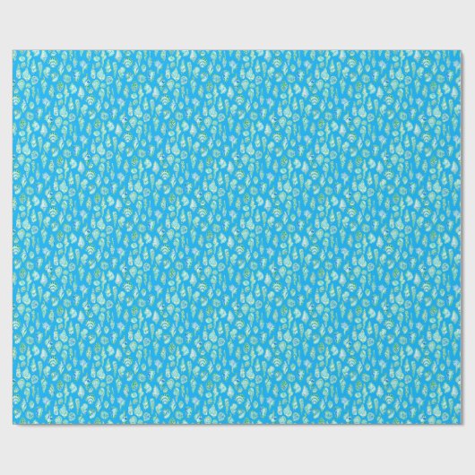 青名門私立校風のい海辺の沿岸の貝殻 ラッピングペーパー (フラット)