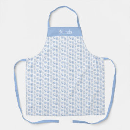 青名門私立校風のと白のチャイノワジェリー名前をカスタムする エプロン