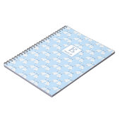 青名門私立校風のと白の陶芸犬 ノートブック (左側)