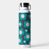 青名門私立校風のピンクのヒッピー花柄 ウォーターボトル (背面)