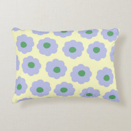 青名門私立校風の緑かわいいヒッピー花柄 アクセントクッション